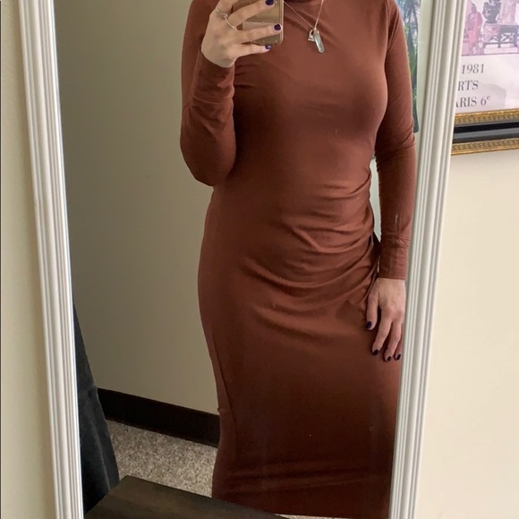 ATHLETA Industry Turtleneck dress Havana brown - Picture 7 of 9